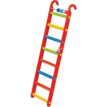 Hračka pro ptáka Źebřík pro ptáky s počítadlem a zvonečkem 6x22 cm