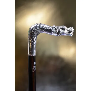 Vycházková hůl Fayet Dragon - SE STŘÍBRNOU RUKOJETÍ (AG 925)