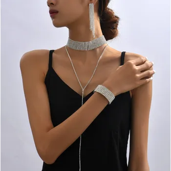 Souprava šperků B-TOP Luxusní souprava Silver Crystal - postříbřená