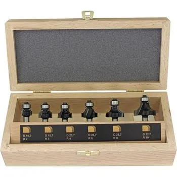 Frézka Sada zaoblovacích fréz HW R2/3/4/6/8/10, 6dílná