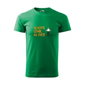 Pánské tričko Tričko s potiskem Nejlepší číšník na světě: zelené 4XL