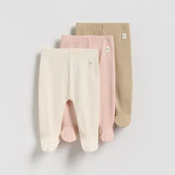 Reserved - Bavlněné legíny 3 ks - béžová - 908GK-08X - 908GK-08X-74