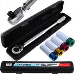 Momentový klíč 1/2" 480 mm 42-210 Nm s aretací, na kola plus 4 nástavce TA4019+TA1254