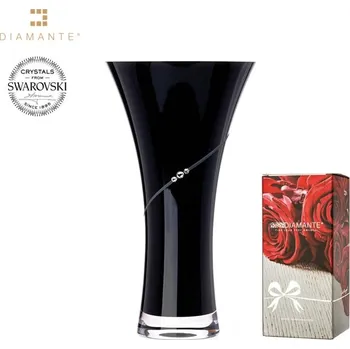 Váza Diamante, Slovensko Váza Silhouette BLACK 25 cm Diamante® s křišťály