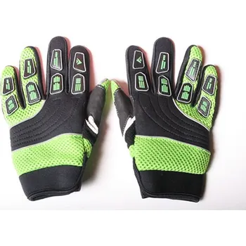 Helma na motorku Moto rukavice zelené dětské