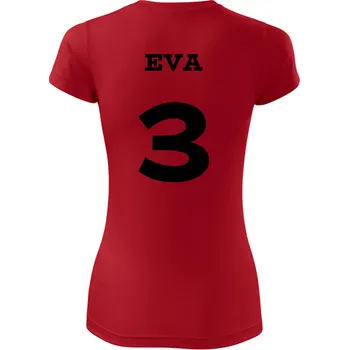Dámský volejbalový dres se jménem - Barva: červená, Velikost S