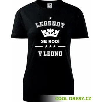 Dámské tričko Dámské tričko Legendy se rodí v lednu - Barva: černá, Velikost XXL