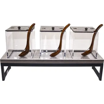 Dóza na potraviny Zásobník na cereálie se stojanem GN 2/4, dekor beton