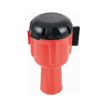 Zásobník na pásy červený/bílý pruhovaný, délka pásu 9 m