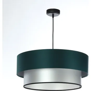 BPS koncept Závěsné svítidlo DUO ellegant zelené, 1xE27, ø 60 cm Barva: Stříbrná