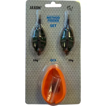 Krmítko pro ryby Jaxon method feeder krmíka sestava ER 2ks krmítko, 1 forma a 5 konektorů - 30g