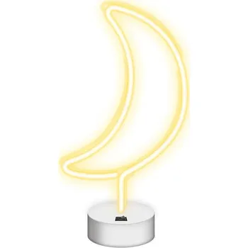 Dekorativní svítidlo Dekorativní LED neon na stojanu Měsíc bílý