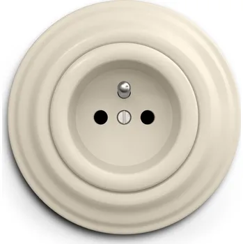 Elektrická zásuvka Kliklap zásuvka, Barva Béžová Rámeček: Plný Béžová