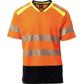 pracovní tričko ALLEY ORANŽOVO ČERNÁ FLUO