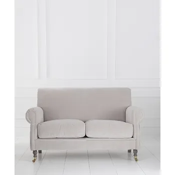 Pohovka Solenzara Sametová pohovka Winston Two Seater NC-7244 Vyberte si ze sametů: EP-009, Povrchová úprava nohou: Colonial Beech S590N