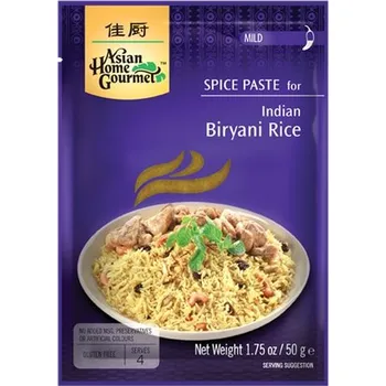 Koření AsiaHomeGourmet Indická Biryani rýže pasta 50 g