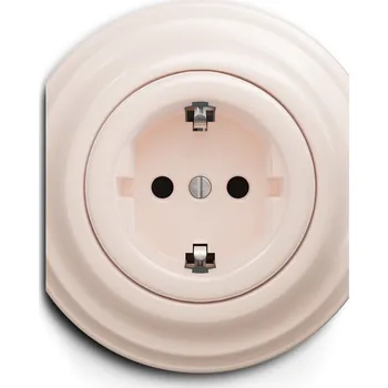 Elektrická zásuvka Kliklap Schuko zásuvka, Barva: Starorůžová, Rámeček: Středový Starorůžová