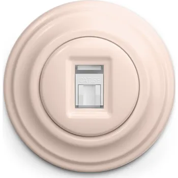 Elektrická zásuvka Kliklap datová zásuvka, Barva: Starorůžová Rámeček: Plný Starorůžová