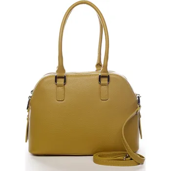 Dámská kožená kabelka s dlouhým uchem Nicole žlutá