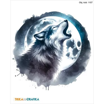 Textilie k potisku Vlk – nažehlovačka 14x11cm