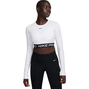 Dámské tričko Dámské funkční tričko s dlouhým rukávem Nike PRO DF 365 CROP LS W bílé FV5484-100 - XXL | UK 13 | US 14