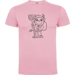 Čert - Tričko s motivem Růžová L