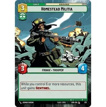 Sběratelská karetní hra Homestead Militia 377 - Spark of Rebellion Extras Typ karty: Standard