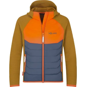 Chlapecká mikina TROLLKIDS DĚTSKÁ HYBRIDNÍ MIKINA TROLLKIDS, SIRDAL, BRONZE / MYSTIC BLUE / FLAME ORANGE Velikost: 152