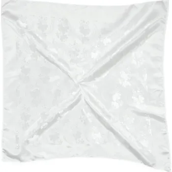 Šátek HEDVA ČESKÝ BROKÁT Šátek Ondrinek VSh 76x76 KVĚT RATOLEST bílá