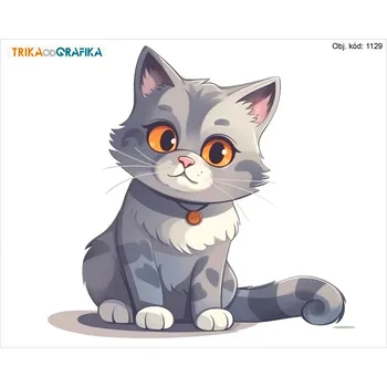 Textilie Kočka – nažehlovačka 19x19cm