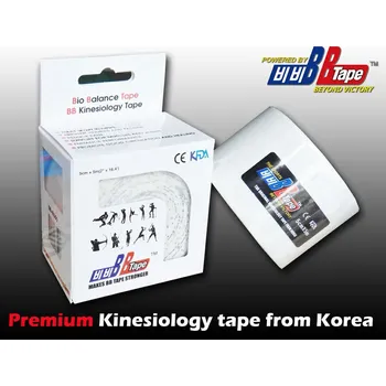 Tejpovací páska Kineziologický tejp BB Tape - 5 m x 5 cm Barva: bílá