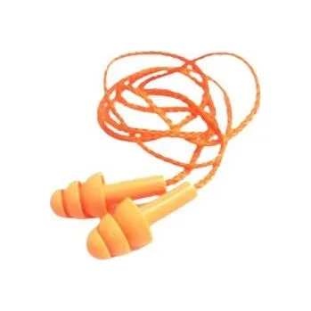 Špunt do uší Chrániče sluchu silikonové špunty do uší se šňůrkou M04 EARMOR™ útlum 23 dB oranžové