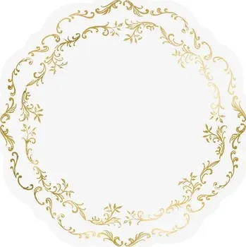 Talíř PartyDeco Podložky pod talíř - Bílá 35,5 cm