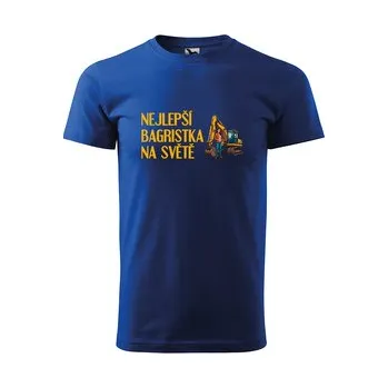 Pánské tričko Tričko s potiskem Nejlepší bagristka na světě: modré 4XL