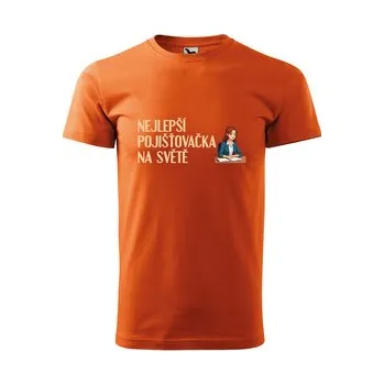 Pánská móda Tričko s potiskem Nejlepší pojišťovačka na světě: oranžové L
