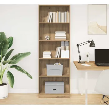 vidaXL Knihovna 60 x 24 x 176 cm kompozitní dřevo [857824] Barva: dub