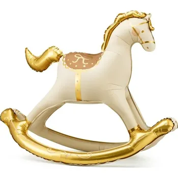 PartyDeco Samostojící fóliový balón - Houpací koník 106 x 86 cm