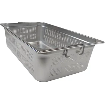 Gastronádoba nerezová děrovaná GN 1/1 s úchyty 530 x 325 mm, hloubka: 150 mm