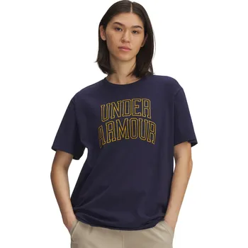 Dámské oblečení Dámské tričko Under Armour Rival OS Campus Tee velikost S midnight navy
