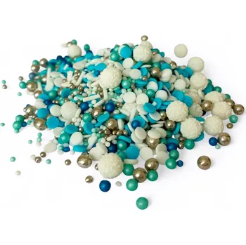 Čokoláda Hospodyňkám.cz Cukrové Kuličky Mix bílo-modrý 40g