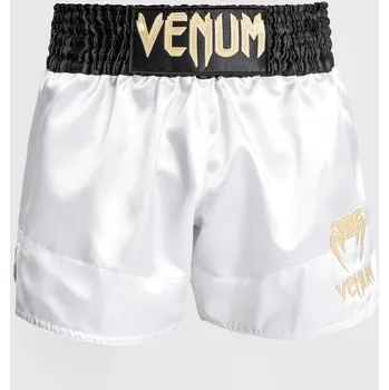 Oblečení pro bojové sporty Muay Thai šortky Venum Classic - White/Black Gold Velikost: S
