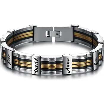 Náramek Pánský náramek z chirurgické oceli Magnus Deluxe