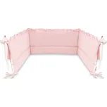 Mantinel s volánkem do postýlky 120 x 60 cm, 180cm Royal - růžový, Baby Nellys