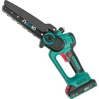 Motorová pila Akumulátorová řetězová pila NEVIQ, 8'' lišta, 500 W, bezkartáčový motor, LX8303