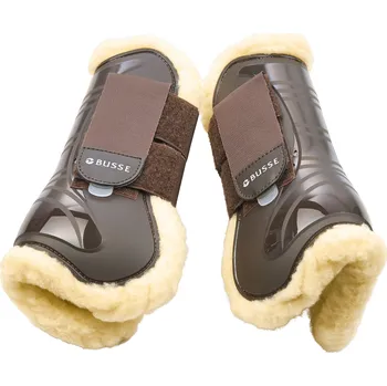 Koňské kamaše BUSSE Kamaše přední BUSSE, s beránkem, pár, hnědé PONY