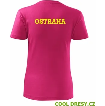 Dámské oblečení Dámské tričko Ostraha - Barva: purpurová, Velikost S
