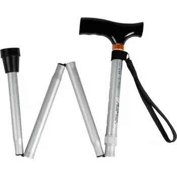 Skládací hliníková hůl s poutkem RF-520/C šedá