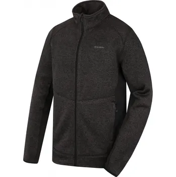 Husky Pánský fleecový svetr na zip Alan M M, black 34170