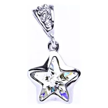 Šperk Stříbrný přívěsek , Swarovski krystal hvězda čirá - P 1325/2 (Swarovski krystal hvězda)