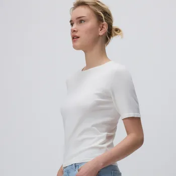 Reserved - Žerzejový top s&nbsp;vysokým podílem viskózy - krémová - ZT009-01X - ZT009-01X-L-3